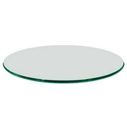 Fab Glass and Mirror Round 0.5 in. Thick Ogee Polish Tempered Glass Table Top