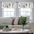 thumbnail image 4 of LALILO Kitchen Curtain Valance Feathers Boho Boho Dream Rod Pocket Window Curtain 52"x 18" Set of 2, 4 of 5
