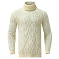 thumbnail image 2 of Gibobby Suéter cuello alto hombre Suéter para hombre jersey de cuello alto ligero de manga larga, suéter, Top(Beige,G), 2 of 5