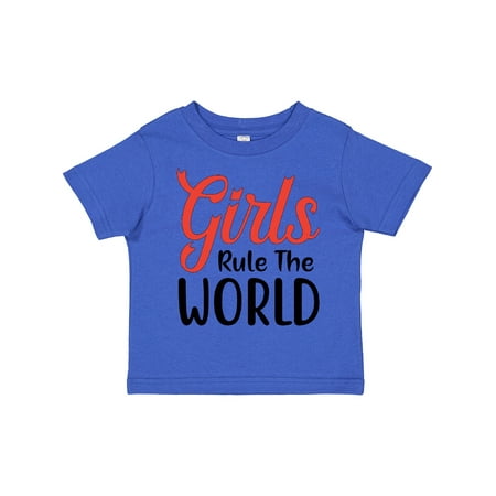 

Inktastic Girls Rule the World Gift Toddler Boy or Toddler Girl T-Shirt
