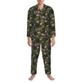 thumbnail image 3 of Naloa Camouflage Skulls Men’s Pajamas Set - Long Sleeve Button Down Sleep Shirt and Pajama Bottoms Sleepwear Set-X-Large, 3 of 7
