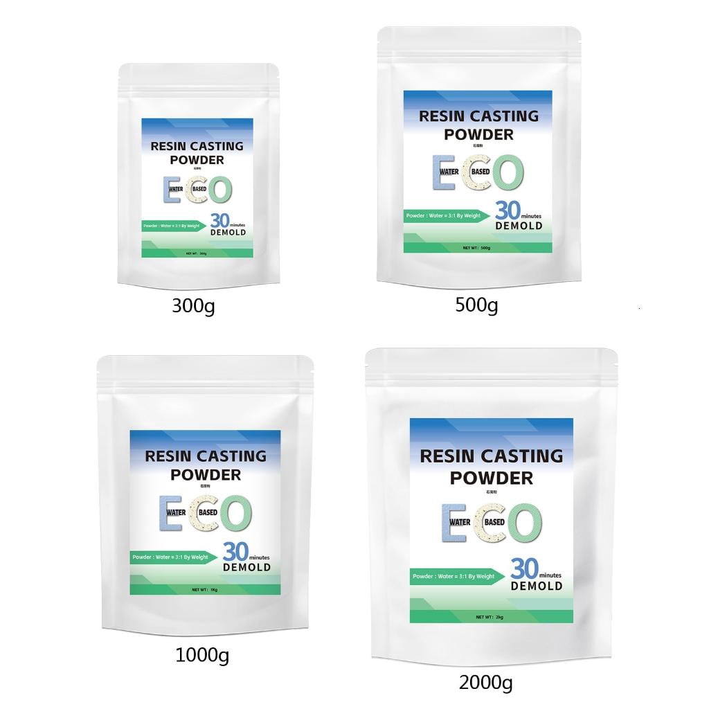 YIGSECU 300/500/1000/2000g Resin Casting Powder Resin Plasters Powder Resin Ceramic Plasters Casting Powder for Silicone Craft