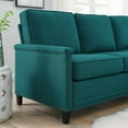 thumbnail image 7 of Modway Ashton Upholstered Fabric Sectional Sofa in Teal, 7 of 7