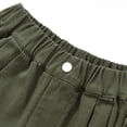 thumbnail image 5 of ranrann Girls Cargo Pants Casual Elastic Waist Loose Baggy Trousers Jazz Hip Hop Dancewear Green 16, 5 of 6