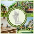 thumbnail image 3 of ICERUN 2Pcs Garden Gnomes,Resin White Pole Dancer Garden Statues,Gnome Reinterpretation Garden Gnomes Outdoor,Style2, 3 of 7