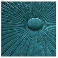 thumbnail image 3 of Exlonjet Grafton 20 Inch Transitional Round Pouf in Teal Velvet Fabric, For the Living Room, Bedroom and, 3 of 7