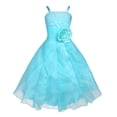 thumbnail image 3 of inhzoy Kids Girls Sleeveless Rhinestone Bow-Knot Wedding Bridesmaid Flower Dress, 3 of 7