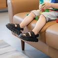 thumbnail image 5 of Unisex Kids Summer Slide Sandals Baby Comfort Anti-Slip Open Toe Adjustable Walking Beach Shower Shoes for Boys Girls Black 9 M(25), 5 of 5
