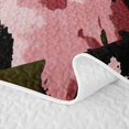 thumbnail image 5 of Castle Fairy Watercolor Camo Blotch Twin Quilt Set 2 Pieces,Abstract Vertical Splash Shape Twin Coverlet Set,Olive Pink Black,1 Bedspread and 1 Pillowcase, 5 of 7