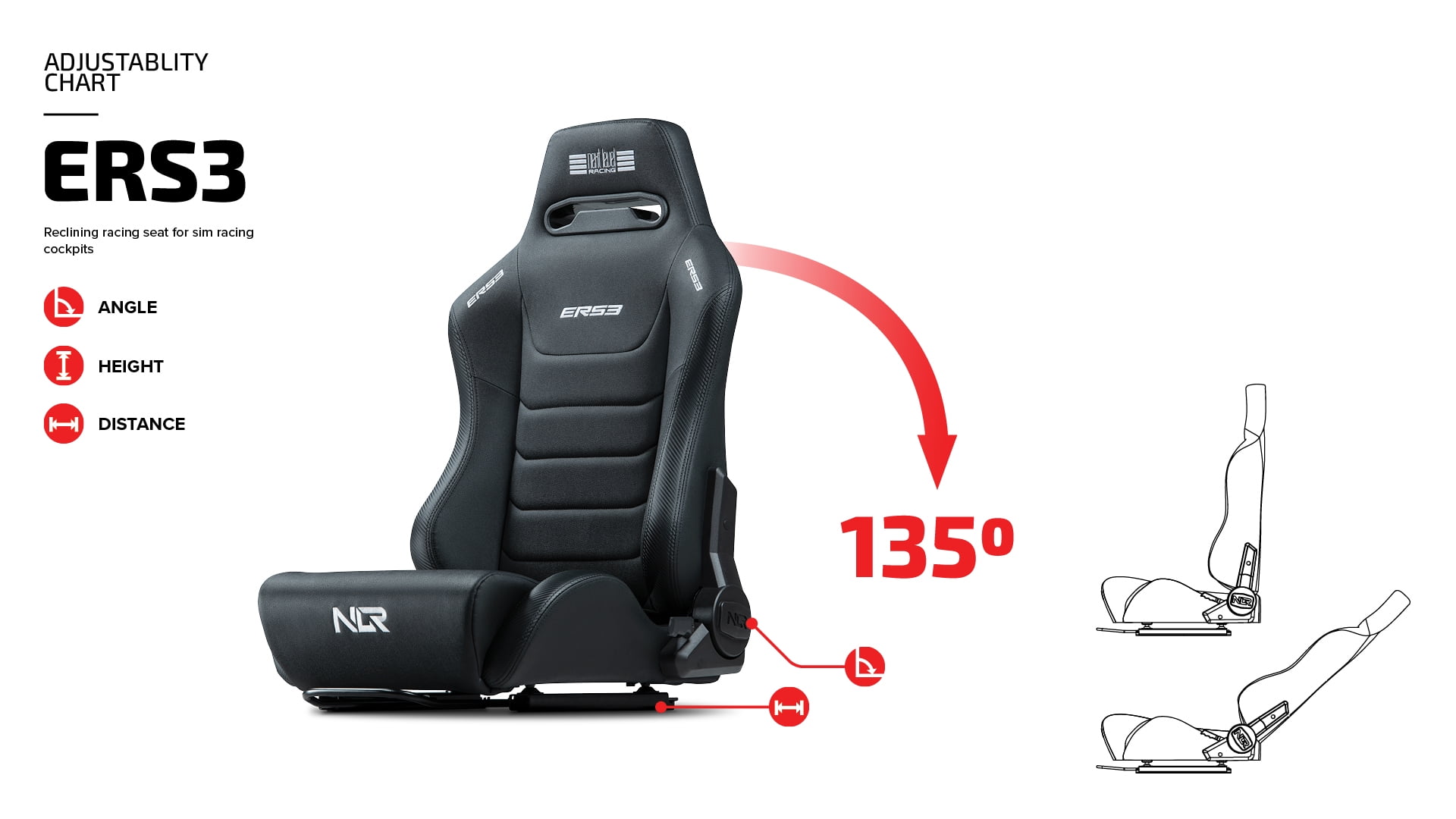 Next Level Racing ERS3 Elite Series Reclining Seat (NLR-E050)