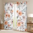 thumbnail image 2 of Manfei Vintage Watercolor Flower Curtains Pack of 2 (42x84 Each), Rose Groovy Floral Curtains Blackout, Plant Botanical Bedroom Curtains, Curtains and Drapes Decor, 2 of 6