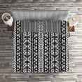 thumbnail image 2 of Ambesonne Western Quilted Coverlet 3 Pcs, Boho Aztec Style, King Size, Black Grey, 2 of 2