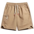 thumbnail image 3 of EOYWHK Mens Basketball Shorts Quick Dry with Pockets Elastic Waist Mens Active Shorts Soft Lightweight Breathable for Workout Training Khaki, Size XXXXL, 3 of 8