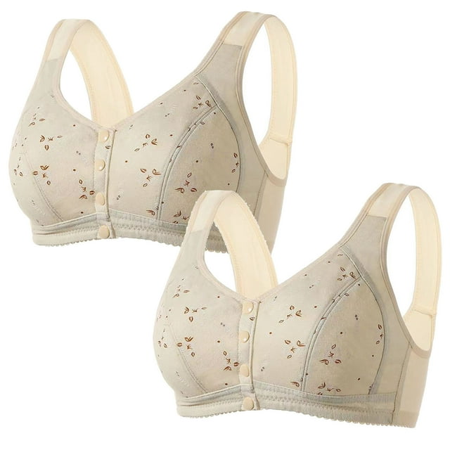 Wirefree Bra for Women, Wireless Comfort Bra with Front Closure, Seamless Smoothing U Back Design for All Day Support