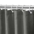 thumbnail image 2 of Utopia Alley Waffle Weave Shower Curtain for Bathroom, 120 GSM Weighted Polyester Bath Curtain (71" W × 79" H, Grey), 2 of 11