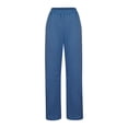 thumbnail image 4 of WILLBEST Pantalones Casuales para Mujer - Pantalones de Bolsillo con Cintura Elástica a Cuadros Sólidos de Moda para Comodidad y Estilo Diario - Ropa de Mujer para Salidas Informales Y Extra Grande, 4 of 4