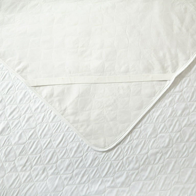 White Polyester ANTI SKID NON SLIP Mattress Protector Pad Underlay