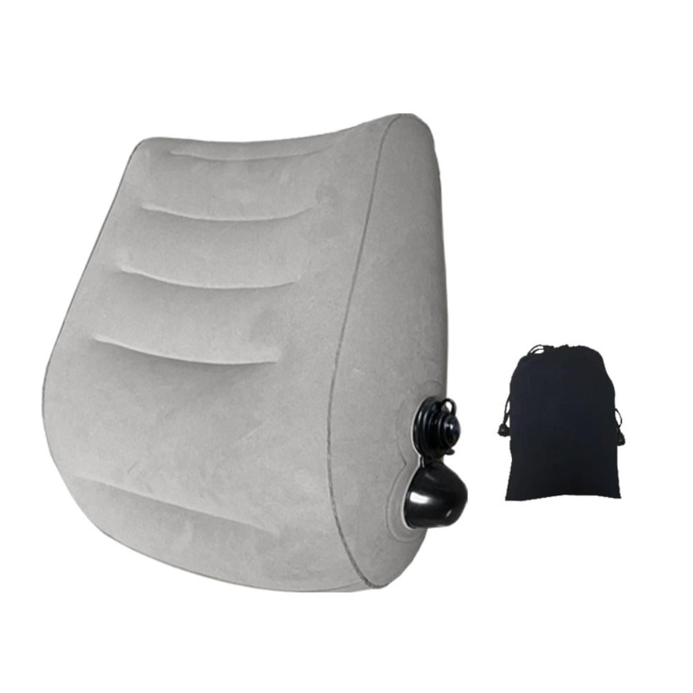 Inflatable Travel Pillow Neck Lumbar Support Pillow Inflatable Travel Pillow Portable PVC Flocking Head Neck Lumbar Support For Camping Sleeping Walmart