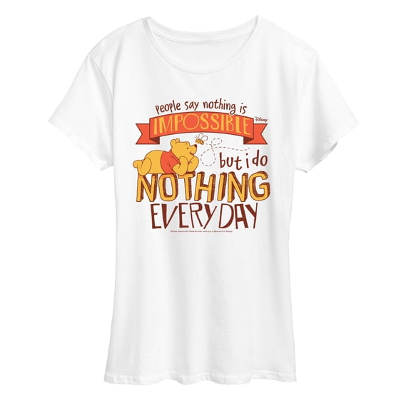Winnie the Pooh - Nothing is Impossible - Women's Short Sleeve Graphic T-Shirt