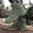 thumbnail image 6 of YOURDIARY Men's Military Tactical Work Boots with Side Zipper, Desert Combat, Army Jungle, Outdoor Hiking Boots, 6 of 9