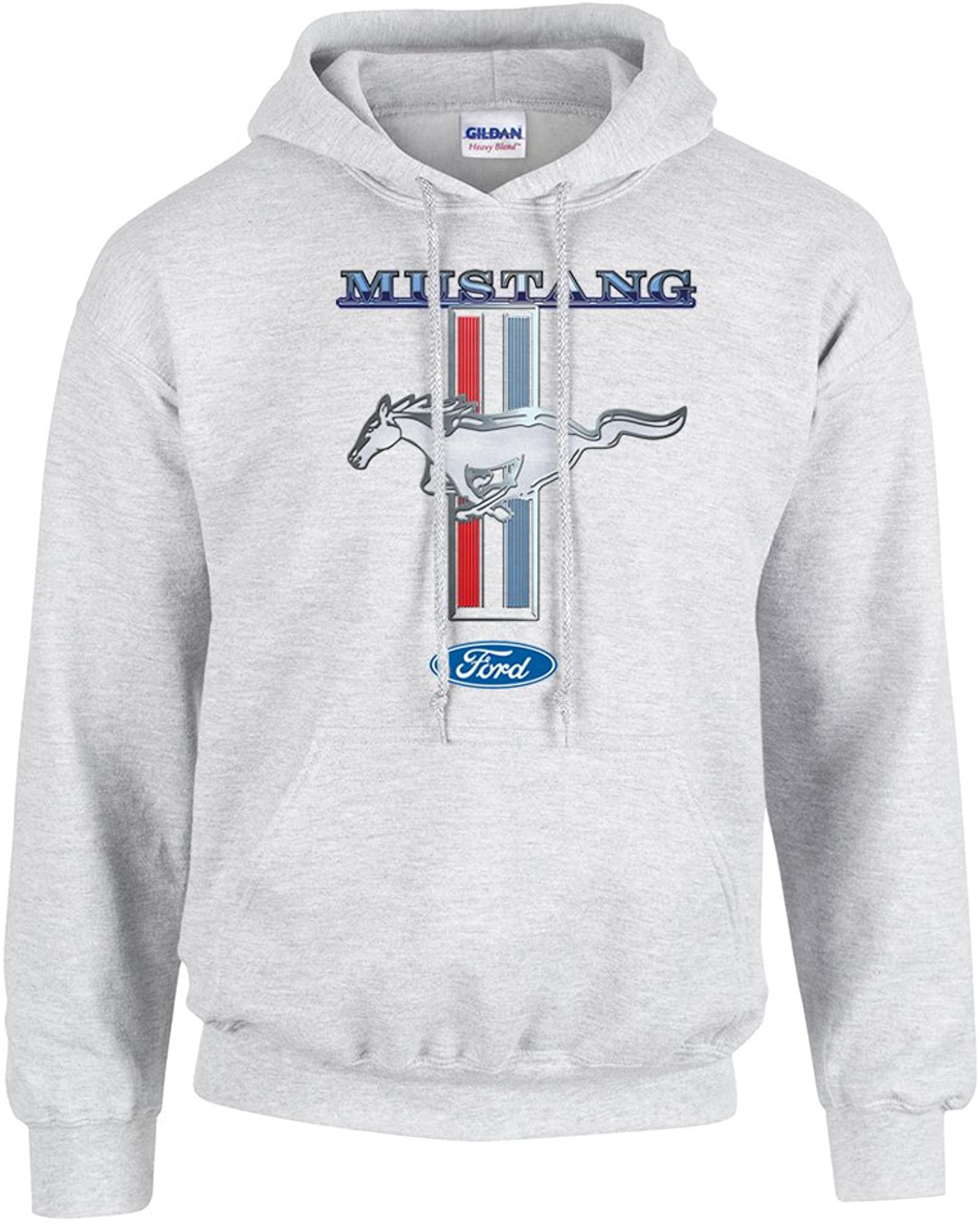 Ford Mustang Hooded Sweatshirt Mustang Pony Design Military