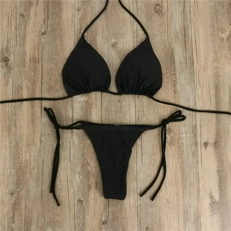 Swimsuit Women Sexy Bikini Set Push-up Padded Bra Thong Two Pieces Swimwear Beachwear Bathing Suit Femme