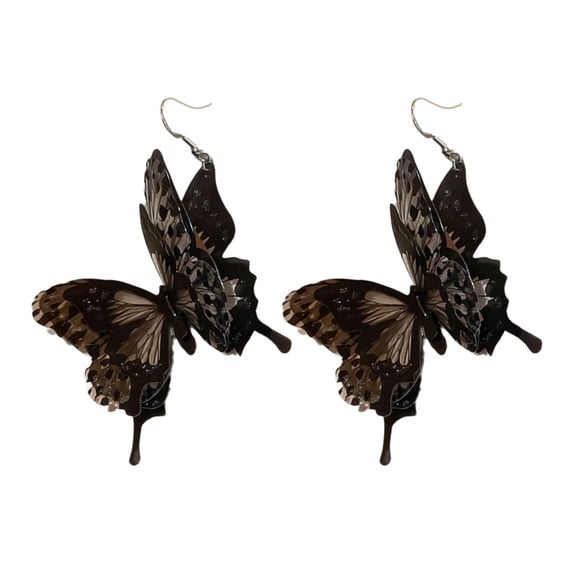 Sophisticated Fritillary Tassels/Lutes/Black Butterfly Dangle Earrings Ear Rings Stylish Female Accessories for Weddings