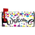 thumbnail image 2 of Coolnut Magnetic Mailbox Cover, Welcome with Colorful Geometric Design Post Mail Box Cover Mail Wraps Cover, Standard Size 20.7" L x 18" W, 2 of 5