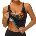 thumbnail image 3 of Daiia Underwater Treasure Chest Printed Women's Sports Bra, Breathable Activewear Bra with U-Back Design and Removable Pads, Comfortable and Supportive for Yoga, Workout-Medium, 3 of 8