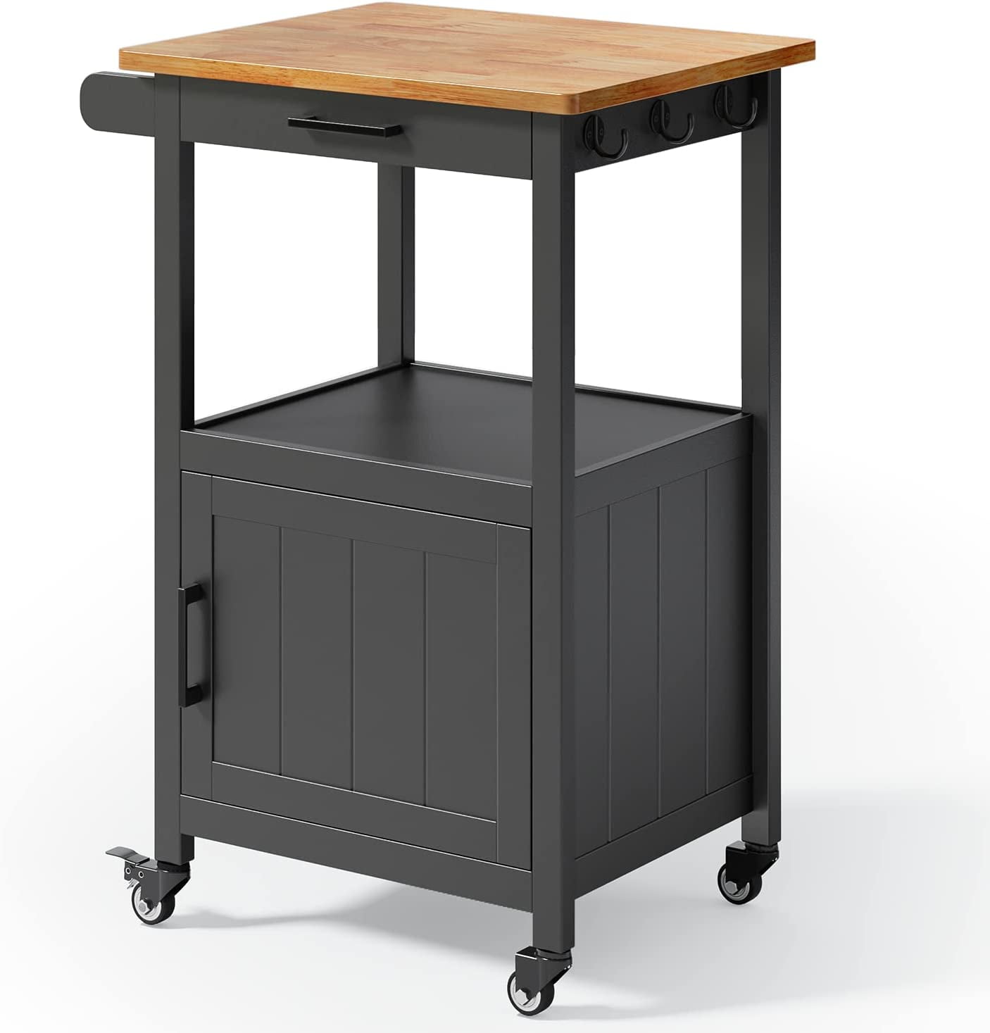 Rolling Kitchen Island Cart with STORAGE on Wheels Small Coffee
