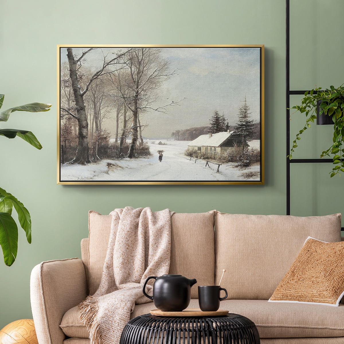 Vintage Landscape-CCLXXVIII By Wexford Home Framed in Gold Wood Gallery Wrapped Canvas 17 in. x 25 in.