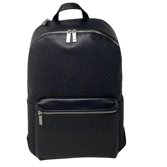 Versnellen Gebeurt vleet Calvin Klein Business Black Leather Zip Casual Backpack Men's CK Laptop Bag  - Walmart.com