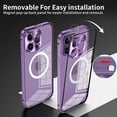 thumbnail image 5 of Nalacover Magnetic Case for iPhone 15 Pro Max, Transparent Aluminum Alloy Frame Shockproof Non-Yellowing Hard Protection Phone Case Compatible with MagSafe for iPhone 15 Pro Max, Grey, 5 of 8