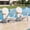 Pure White, variant on Folding Adirondack Chair, All-Weather HDPE Patio Chair with Cup Holders, Navy