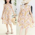 thumbnail image 6 of Zwiiyzr 2025 Summer Toddler Baby Girls Sleeveless Dress Flutter Sleeve A-Line Sundress Casual Dresses for 3-14 Years Kids Yellow, 6 of 9