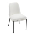 thumbnail image 2 of Wovenbyrd Bentley Modern Dining Chair, Curved Back, Metal Frame, Indoor - Cream Performance Boucle, 2 of 9