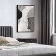 thumbnail image 2 of Aaheei Framed Black and White Abstract Canvas Wall Art Large Modern Art Prints Paintings Artwork Minimalist Gray Pictures for Living Room Bedroom Dining Room Office Bathroom Wall Decor Gift 12x18, 2 of 5