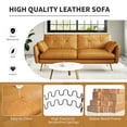 thumbnail image 5 of Indecor Home 82"  Leather Modular Couch Sectional Sofa Couch 3 Seat Sofa for Living Room Gold, 5 of 9