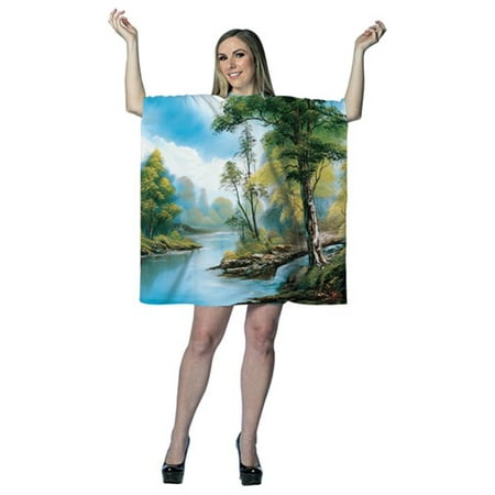 Rasta Imposta Bob Ross Painting Tree Adult Dress Costumen