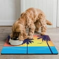 thumbnail image 2 of Hawaii Palm Tree Dog Food Mat with Tropical Beach Sunset and Ocean Sunset Designs – Durable, Absorbent, Non-Slip Pet Feeding Mat for Boho and Vibrant Home Use, 2 of 7
