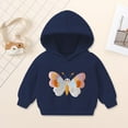thumbnail image 2 of UAYOTSE Boys and Girls Hooded Sweatshirts Small and Medium Sized Childrens Fleece Pullover Casual Jackets and Tops(5-6 Years,P151-Navy), 2 of 7