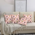 thumbnail image 7 of Throw Pillow Covers, Summer Ice Cream Pink Soft Square Pillow Cases with Invisible Zipper for Couch Bed Sofa, Farmhouse Fall Home Decor 18"x18", 7 of 7