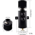 thumbnail image 3 of New 750ml Aluminum AN10 Oil Catch Can with Breather Filter Baffled Kit OCC-1011, 3 of 6