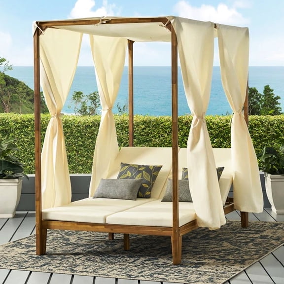 Outdoor Daybed, Water- Details, Lounges, Curtain Attachments, Box Frame, Comfy Cushions