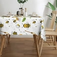 thumbnail image 3 of Tablecloth Funny Bee Bumblebee Yellow Table Cloth For Rectangle Tables Waterproof Resistant Picnic Table Covers For Kitchen Dining/Party(54x72in), 3 of 8