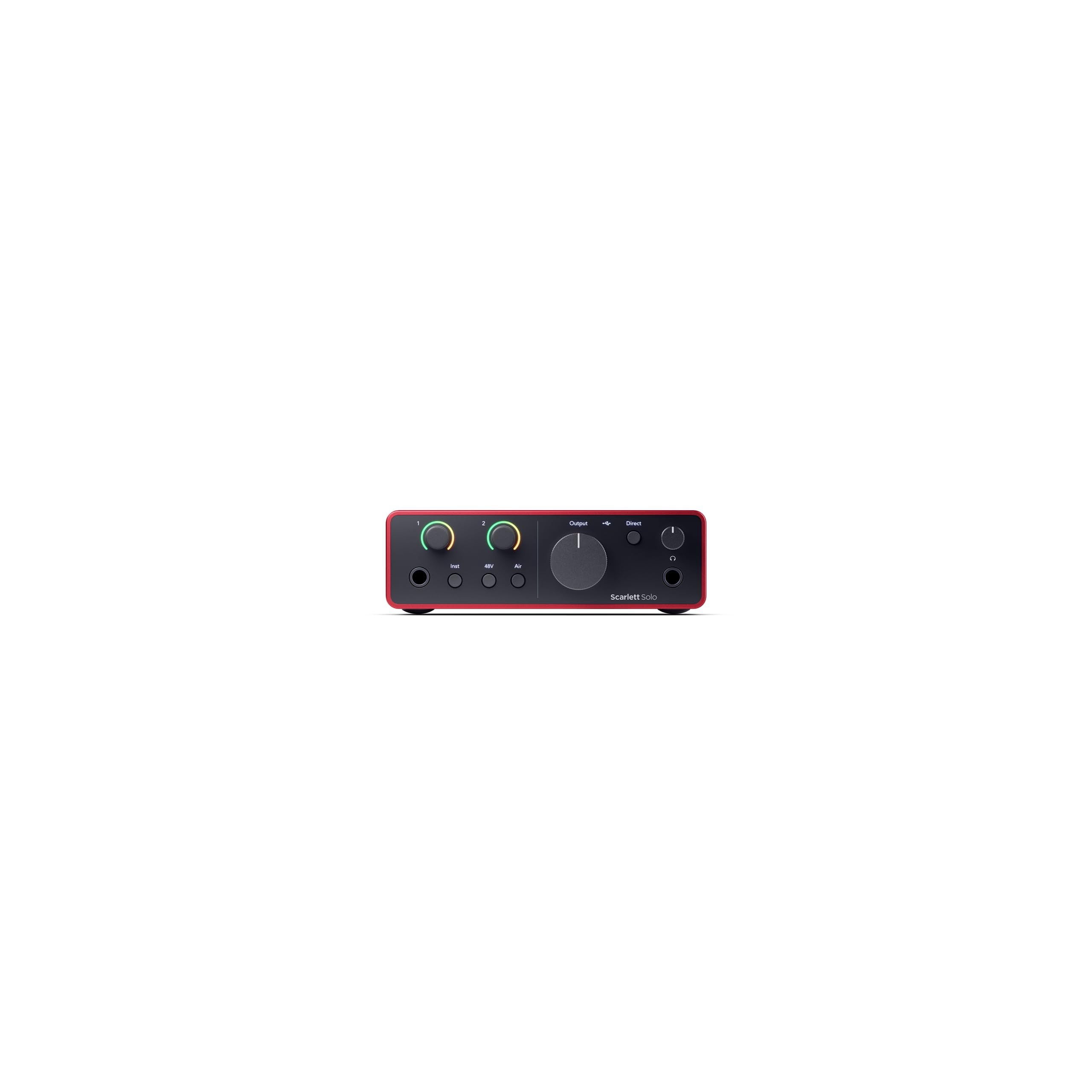 Focusrite Scarlett Solo 4th Gen USB-C Audio Interface Bundle with CM25 MkIII Mic & More