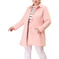 thumbnail image 4 of Agnes Orinda Women's Plus Size Turndown Collar Side Pocket Single Breasted Coat, 4 of 6