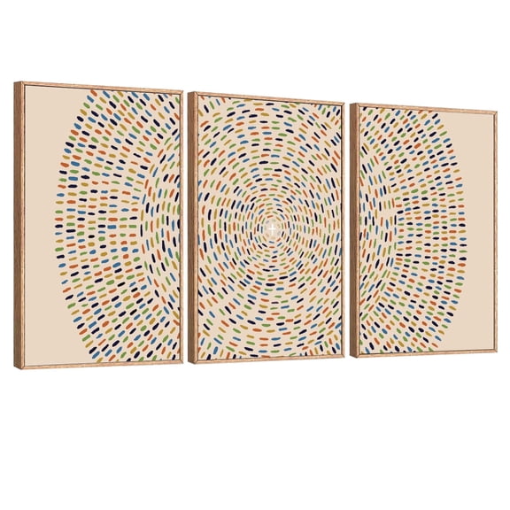 HPNIUB Jesus Feeds The 5000 Canvas Wall Art Multicolor Minimalist Framed Christian Set of 3 for Living Room Bedroom Dining Room 24x36 Inch