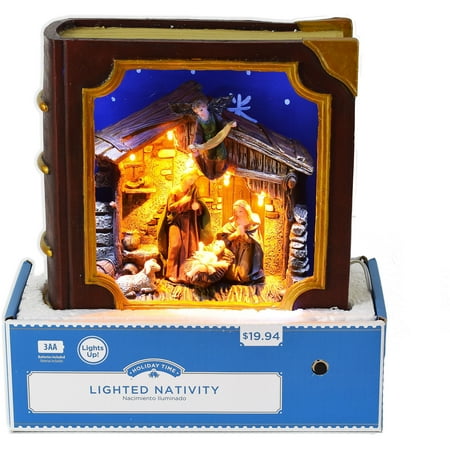 Nativity Led Light - Holiday Time Lighted Nativity Book