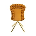 thumbnail image 5 of Aukfa Velvet Dining Chairs Set of 2, 360° Swivel Upholstered Accent Chairs for Bedroom/Living Room,Orange, 5 of 8
